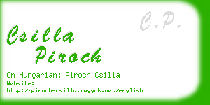 csilla piroch business card